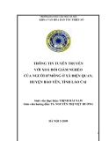 Tóm tắt Khóa luận tốt nghiệp khoa Văn hóa dân tộc thiểu số: Thông tin tuyên truyền với xóa đói giảm nghèo của người Hmông ở xã Điện Quan, huyện Bảo Yên, tỉnh Lào Cai