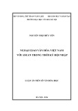 Luận án Tiến sĩ Văn hóa học: Ngoại giao văn hóa Việt Nam với Asean trong thời kỳ hội nhập