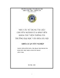 Tóm tắt Khóa luận tốt nghiệp khoa Thư viện - Thông tin: Nhu cầu sử dụng tài liệu chuyên ngành của sinh viên khoa Thư viện – Thông tin trường Đại học Văn hóa Hà Nội