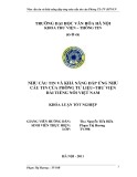 Tóm tắt Khóa luận tốt nghiệp khoa Thư viện - Thông tin: Nhu cầu tin và khả năng đáp ứng nhu cầu tin của Phòng Tư liệu – Thư viện Đài Tiếng nói Việt Nam