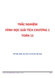 Trắc nghiệm Hình học giải tích chương 1 Toán 11