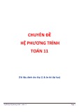 Chuyên đề Hệ phương trình Toán 11