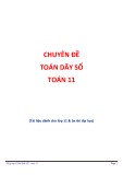 Chuyên đề Toán dãy số Toán 11