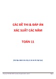 Các đề thi và đáp án xác suất các năm Toán 11