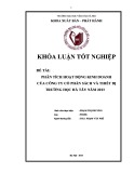 Tóm tắt Khóa luận tốt nghiệp khoa Xuất bản - Phát hành: Phân tích hoạt động kinh doanh của công ty cổ phần sách và thiết bị trường học Hà Tây 2013