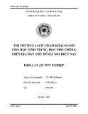 Tóm tắt Khóa luận tốt nghiệp khoa Xuất bản - Phát hành: Thị trường sách tham khảo dành cho học sinh Trung học phổ thông trên địa bàn Thủ đô Hà Nội hiện nay