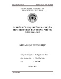 Tóm tắt Khóa luận tốt nghiệp khoa Xuất bản - Phát hành: Nghiên cứu thị trường sách văn học dịch Nhật Bản trong những năm 2006 -2012
