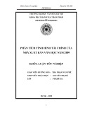 Tóm tắt Khóa luận tốt nghiệp khoa Xuất bản - Phát hành: Phân tích tình hình tài chính của Nhà xuất bản Văn học năm 2009