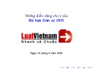 Những điểm đáng chú ý của Bộ luật Dân sự 2015