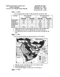 Đề kiểm tra HK 1 môn Địa lí lớp 8 năm 2017-2018 - THCS Phạm Ngọc Thạch
