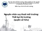 Bài giảng Kinh tế môi trường: Chương 6 - ĐH Kinh tế