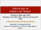 Bài giảng Thiết kế logic số: Lecture 2.1 - TS. Hoàng Văn Phúc