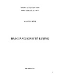 Bài giảng Kinh tế lượng - ĐH Quy Nhơn