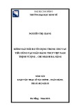 Tóm tắt luận văn Thạc sĩ Tài chính - Ngân hàng: Kiểm soát rủi ro tín dụng trong cho vay tiêu dùng tại Ngân hàng TMCP Việt Nam Thịnh Vượng - Chi nhánh Đà Nẵng