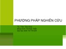 Bài giảng Phương pháp nghiên cứu kinh tế: Chương 3 - TS. Trần Tiến Khai