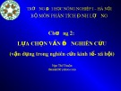 Bài giảng Phương pháp nghiên cứu kinh tế: Chương 2 - Ngô Thị Thuận