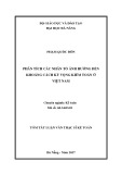 Tóm tắt Luận văn Thạc sĩ Kế Toán: Phân tích các nhân tố ảnh hưởng đến khoảng cách kỳ vọng kiểm toán ở Việt Nam