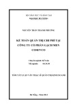 Tóm tắt Luận văn Thạc sĩ Quản trị kinh doanh: Kế toán quản trị chi phí tại Công ty cổ phần Gạch men COSEVCO