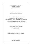 Tóm tắt Luận văn Thạc sĩ Kinh tế: Nghiên cứu tác động của tăng trưởng kinh tế tới bất bình đẳng thu nhập tại thành phố Đà Nẵng