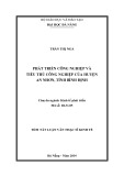 trung Tóm tắt Luận văn Thạc sĩ Kinh tế: Phát triển công nghiệp và tiểu thủ công nghiệp của huyện An Nhơn, tỉnh Bình Đinh