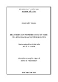 Tóm tắt Luận văn Thạc sĩ Kinh tế phát triển: Phát triển sản phẩm thủ công mỹ nghệ của đồng bào dân tộc trên địa bàn tỉnh Kon Tum