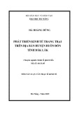 Tóm tắt Luận văn Thạc sĩ Kinh tế: Phát triển kinh tế trang trại trên địa bàn huyện Buôn Đôn