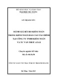 Tóm tắt Luận văn Thạc sĩ Quản trị kinh doanh: Đánh giá rủi ro kiểm toán trong kiểm toán báo cáo tài chính tại Công ty TNHH Kiểm toán và Tư vấn Thuế ATAX