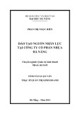 Tóm tắt Luận văn Thạc sĩ Quản trị kinh doanh: Đào tạo nguồn nhân lực tại Công ty Cổ phần nhựa Đà Nẵng