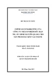 Tóm tắt Luận văn Thạc sĩ Quản trị kinh doanh: Chính sách marketing của Công ty TNHH TM-DV Minh Nguyên Quang cho sản phẩm dầu kéo Valvoline