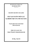 Tóm tắt Luận văn Thạc sĩ Quản trị kinh doanh: Đào tạo nguồn nhân lực tại Bệnh viện Ung thư Đà Nẵng