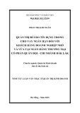 Tóm tắt Luận văn Thạc sĩ Quản trị kinh doanh: Quản trị rủi ro tín dụng trong hoạt động cho vay ngắn hạn đối với doanh nghiệp nhỏ và vừa tại Ngân hàng Thương mại cổ phần Quân Đội- Chi nhánh Đắklắk