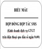 Hợp đồng hợp tác SMS (Kinh doanh dịch vụ GTGT trên điện thoại qua đầu số ngắn 8x00)