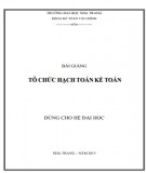 Bài giảng Tổ chức hạch toán kế toán: Chương 5 - Trường Đại học Nha Trang (bản cập nhật)