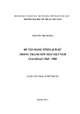 Luận văn Thạc sĩ Mĩ thuật: Đề tài mang tính lịch sử trong tranh sơn mài Việt Nam giai đoạn 1945 – 1985