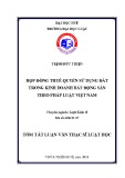 Tóm tắt Luận văn Thạc sĩ Luật học: Hợp đồng thuê quyền sử dụng đất trong kinh doanh bất động sản