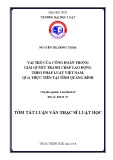 Tóm tắt Luận văn Thạc sĩ Luật học: Vai trò của Công đoàn trong giải quyết tranh chấp lao động theo pháp luật Việt Nam, qua thực tiễn tại tỉnh Quảng Bình