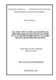 Tóm tắt Luận án Tiến sĩ Kinh tế: Cấu trúc vốn và vốn luân chuyển tác động đến hiệu quả quản trị tài chính của doanh nghiệp nhỏ và vừa trên địa bàn Thành phố Hồ Chí Minh