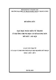 Luận văn Thạc sĩ ngành Mĩ thuật: Dạy học phân môn vẽ tranh ở trường trung học cơ sở Hương Sơn Mỹ Đức, Hà Nội