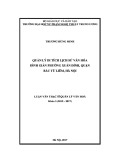 Luận văn Thạc sĩ Quản lý văn hóa: Quản lý di tích lịch sử văn hóa đình Giàn, Phường Xuân Đỉnh, Quận Bắc Từ Liêm, Hà Nội