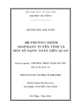 Tóm tắt Luận văn Thạc sĩ Khoa học: Hệ phương trình Diophant tuyến tính và một số dạng toán liên quan