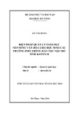 Tóm tắt Luận văn Thạc sĩ Quản trị kinh doanh: Biện pháp quản lý giáo dục nếp sống văn hóa cho học sinh các trường phổ thông dân tộc nội trú tỉnh KonTum