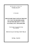 Tóm tắt Luận văn Thạc sĩ Kỹ thuật: Đánh giá hiện trạng và đề xuất biện pháp xử lý chất thải rắn nông nghiệp phù hợp điều kiện kinh tế-xã hội tại huyện Lệ Thủy-tỉnh Quảng Bình