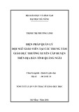 Tóm tắt Luận án Thạc sĩ Quản lý giáo dục: Biện pháp quản lý đội ngũ giáo viên tại các trung tâm giáo dục thường xuyên cấp huyện trên địa bàn tỉnh Quảng Ngãi