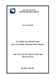 Tóm tắt Luận văn Thạc sĩ Triết học: Tư tưởng Nguyễn Đức Đạt qua tác phẩm “Nam Sơn tùng thoại"