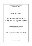 Tóm tắt Luận văn Thạc sĩ Kỹ thuật: Tính toán phát thải khí CO2 và đề xuất biện pháp sản xuất sạch hơn cho Nhà máy Sữa Đà Nẵng