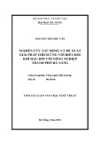 Tóm tắt Luận văn Thạc sĩ Kỹ thuật:Nghiên cứu tác động và đề xuất giải pháp thích ứng với biến đổi khí hậu đối với nông nghiệp thành phố Đà Nẵng