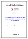 Luận văn Thạc sĩ Quản trị kinh doanh: Các yếu tố ảnh hưởng đến quyết định lắp đặt hệ thống camera an ninh tại TP.HCM