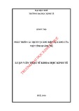 Luận văn Thạc sĩ Khoa học Kinh tế: Phát triển các dịch vụ cảng biển tại cảng Cửa Việt tỉnh Quảng Trị