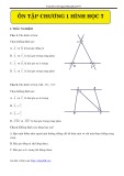 Ôn tập chương 1 hình học 7