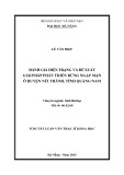 Tóm tắt Luận văn Thạc sĩ Khoa học: Đánh giá hiện trạng và đề xuất giải pháp phát triển rừng ngập mặn tại huyện Núi Thành, tỉnh Quảng Nam